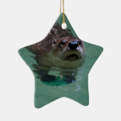 Nordamerikanischer Fluss-Otter Keramik Ornament (Rechts)