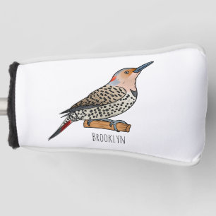 Nordamerikanischer Goldspecht-Vogel-Cartoon-Illust Golf Headcover
