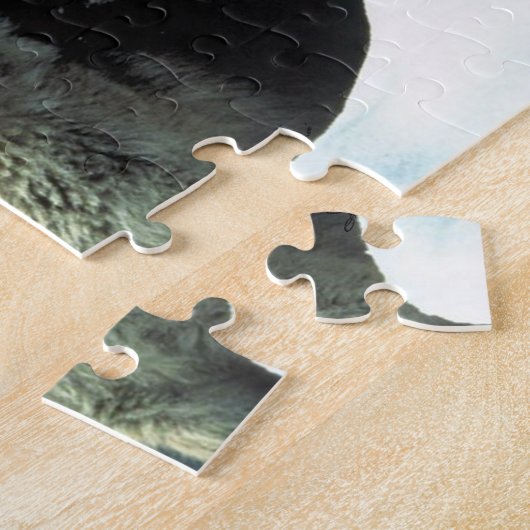 Nordamerikanischer Holzwolf im Schnee Puzzle (Seite)