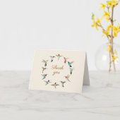 Nordamerikanischer Hummingbirds Danke Karte (Gelbe Blume)