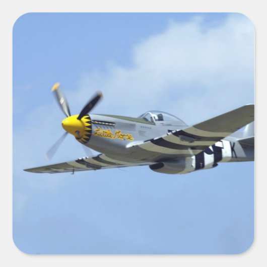 Nordamerikanischer P-51D Mustang, Kleines Pferd Quadratischer Aufkleber (Vorderseite)