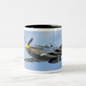 Nordamerikanischer P-51D Mustang, kleines Pferd Zweifarbige Tasse (Mittel)