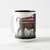 Nordamerikanisches Buffalo Zweifarbige Tasse (Vorderseite Links)