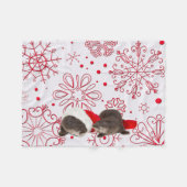 Nordamerikanisches Flussotter Weihnachten Fleecedecke (Vorderseite (Horizontal))