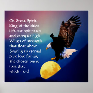 Nordamerikanisches gebürtiges indisches Gebet Poster