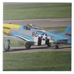 Nordamerikanisches P-51 D, das Donna auf blendet Fliese
