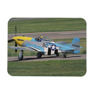 Nordamerikanisches P-51 D, das Donna auf blendet Magnet
