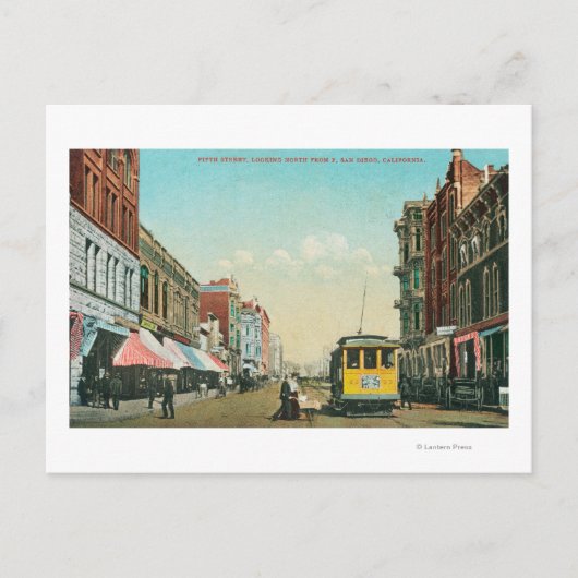 Nordansicht der 5th Street von der F Street Postkarte (Vorderseite)