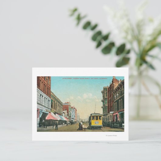 Nordansicht der 5th Street von der F Street Postkarte (Stehend Vorderseite)