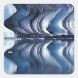 Nordatlantik, Island, Breioamerkurjokull 2 Quadratischer Aufkleber