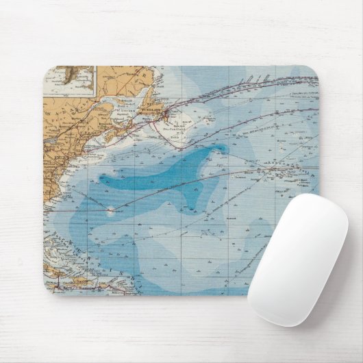 Nordatlantik-Karte Mousepad (Mit Mouse)