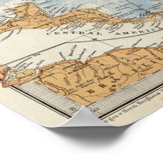 Nordatlantik-Karte Poster (Ecke)