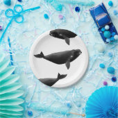 Nordatlantik Roter Wal Eubalaena glacialis Art Pappteller (Party)