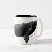 Nordatlantik Roter Wal Eubalaena glacialis Art Zweifarbige Tasse (VorderseiteRechts)