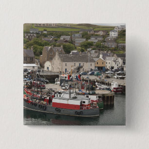 Nordatlantischer Hafen von Stromness Button