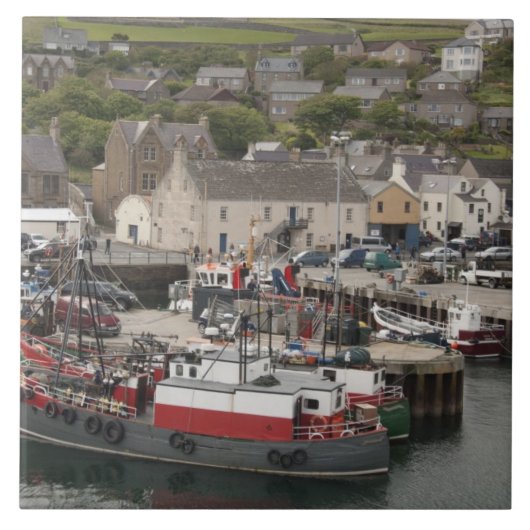 Nordatlantischer Hafen von Stromness Fliese (Vorderseite)