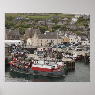 Nordatlantischer Hafen von Stromness Poster