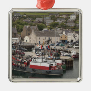 Nordatlantischer Hafen von Stromness Silbernes Ornament