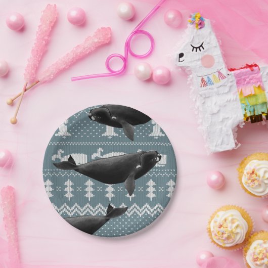 Nordatlantischer Weißwal Weihnachtssüßer Pappteller (Party)