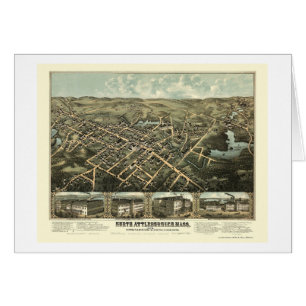 NordAttleboro, panoramische Karte MAs - 1878