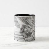 Nordaurora-Illinoisfluß 1871 von SteinLitho Zweifarbige Tasse (Mittel)