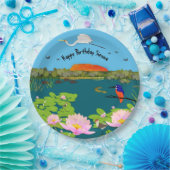 Nordaustralische Tropenlandschaft farbenfroh Pappteller (Party)