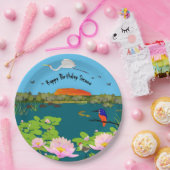 Nordaustralische Tropenlandschaft farbenfroh Pappteller (Party)