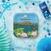 Nordaustralische Tropenlandschaft farbenfroh Pappteller (Party)