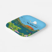 Nordaustralische Tropenlandschaft farbenfroh Pappteller (Gewinkelt)