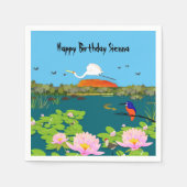 Nordaustralische Tropenlandschaft farbenfroh Serviette (Vorderseite)