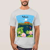 Nordaustralische Tropenlandschaft farbenfroh T-Shirt (Vorderseite)