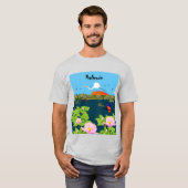 Nordaustralische Tropenlandschaft farbenfroh T-Shirt (Vorne ganz)