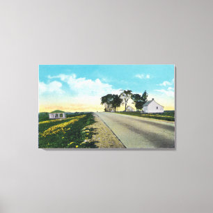 Nordblick auf das Schlachtfeld von Saratoga Leinwanddruck