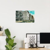 Nordblick auf den Broadway vom Achten aus Poster (Heimbüro)