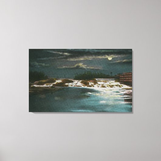 Nordbrücke Aussicht auf die Wasserfälle bei Nacht Leinwanddruck (Vorderseite)