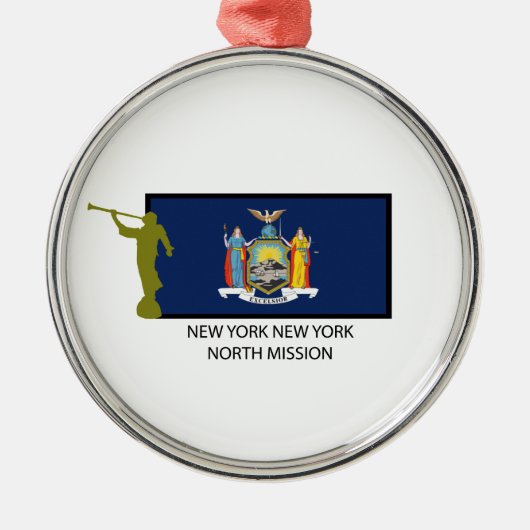 NORDctr NEW YORK NEW YORK AUFTRAG-LDS Ornament Aus Metall (Vorne)