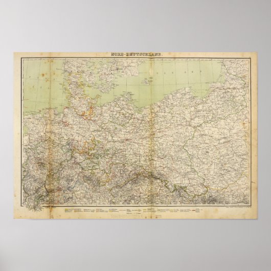Norddeutsche Atlaskarte Poster (Vorne)