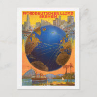 Norddeutscher Lloyd Bremen Deutschland 1920 Vintag