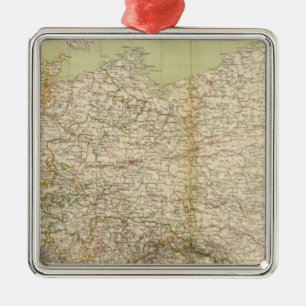 Norddeutschland-Atlas-Karte Silbernes Ornament