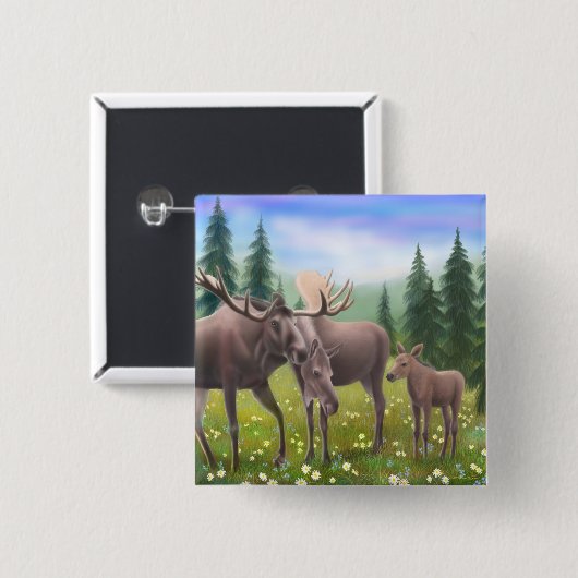 Nordelch-Familien-Button Button (Vorne & Hinten)