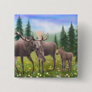 Nordelch-Familien-Button Button