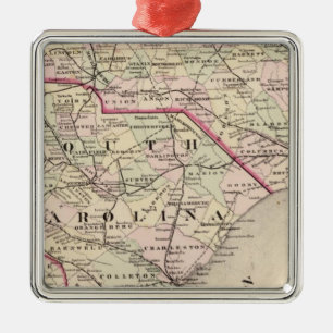 Norden und South Carolina 4 Silbernes Ornament