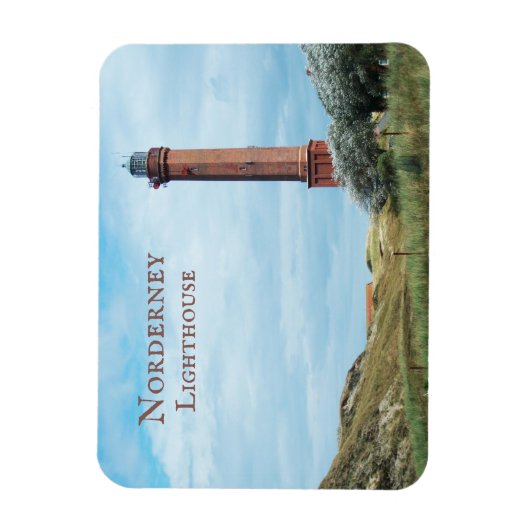 Norderney Lighthouse East Frisian Islands, Deutsch Magnet (Vertikal)