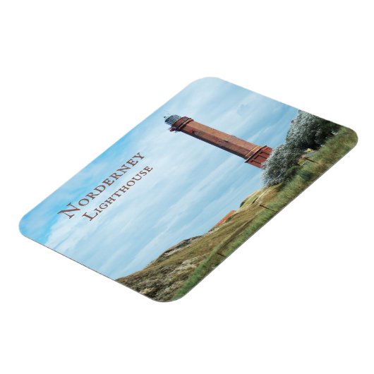 Norderney Lighthouse East Frisian Islands, Deutsch Magnet (Linke Seite)