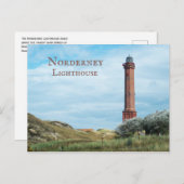 Norderney Lighthouse East Frisian Islands, Deutsch Postkarte (Vorne/Hinten)