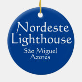Nordeste* Azoren Weihnachtsverzierung Keramikornament (Hinten)