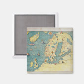 Nordeuropa Magnet (Vorderseite/Rückseite)