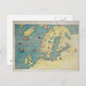 Nordeuropa Postkarte (Vorne/Hinten)