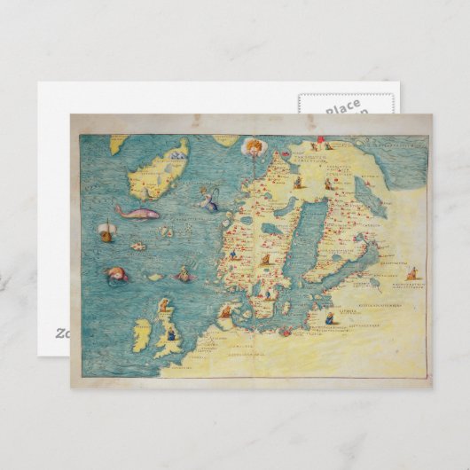 Nordeuropa Postkarte (Vorne/Hinten)