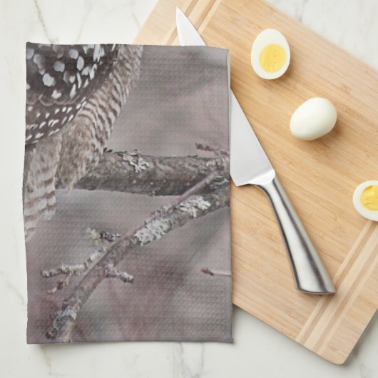 Nordfalke-Eule Geschirrtuch (Viertel Falte)